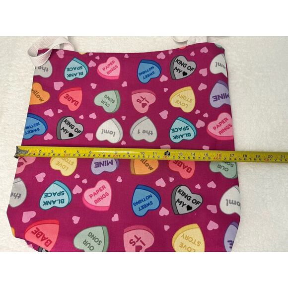 Taylor-Devotee Conversation Heart Tote Bag Accessory for Fans of Love Songs - Picture 3 of 4